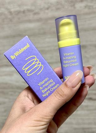 Нічний крем з ретинолом та бакучіолом by wishtrend vitamin a-mazing bakuchiol night cream