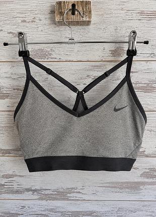 Спортивний топ nike dri-fit, сірий, розмір s