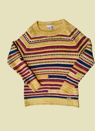 Яскравий смугастий светр collection l (розмір s-m / 44)