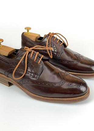 Чоловічі шкіряні туфлі броги дербі john white stokes brogue derby shoes оригінал англія розмір 42 (27.5 см)