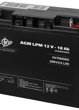 Акумулятор agm lpm 12v-18 ah для mercedes