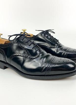 Чоловічі шкіряні туфлі оксфорди / броги loake shoemakers overton розмір 10 uk (44 eu)