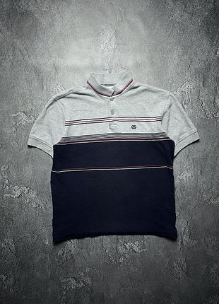 Vintage винтажная футболка поло ellesse элис big logo casual кэжуал size m размер м
