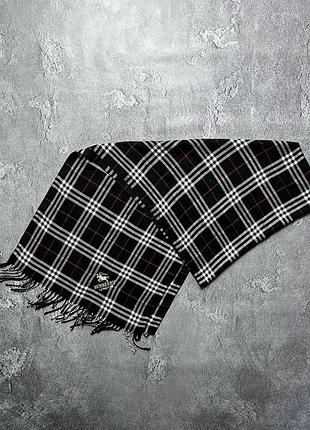 Vintage винтажный шарф burberry барберри big logo check в клетку