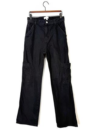 Джинси карго з високою посадкою h&m