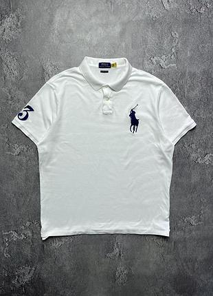 Vintage винтажная футболка поло polo ralph lauren #3 поло ральф лаурен big pony chief keef чиф киф size xl