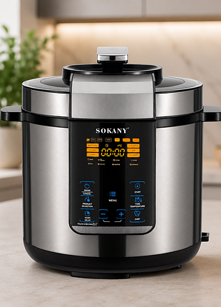 Мультиварка-скороварка 7 л sokany sk-07055 1000 вт 15 програм