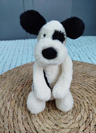 Песик цуценя jellycat bashful black &amp; cream puppy 20см.