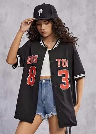 Сорочка оверсайз shein boston 83 р.s