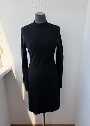 Трикотажна сукня міді karen millen з ланцюжками на рукавах, розмір m
