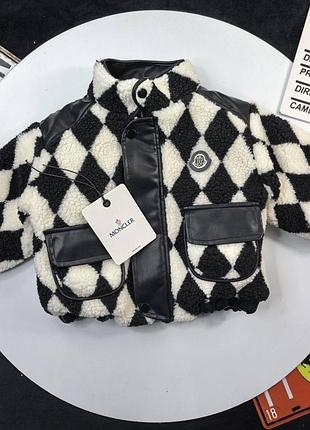 Куртка дитяча moncler демісезонна унісекс монклер баранець