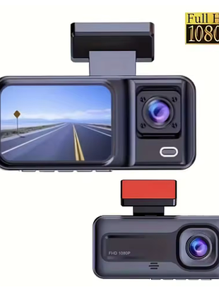 Відеореєстратор автомобільний a98 fhd 1080p з 2 камерами (передня + салону), ширококутний автореєстратор з екраном