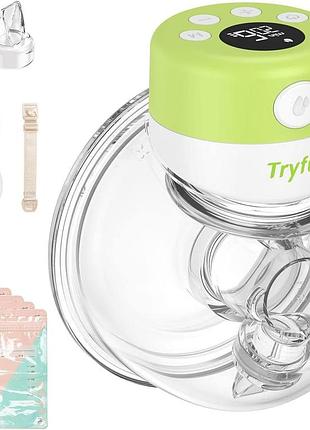 Беспроводной электронный молокоотсос s12 wearable electric breast pump, зеленый
