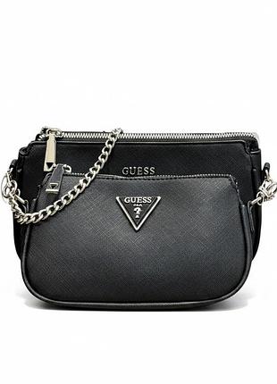 Жіноча сумка guess 136 крос-боді чорна