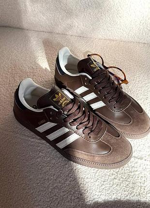 Кроссовки легкие удобные adidas samba brown