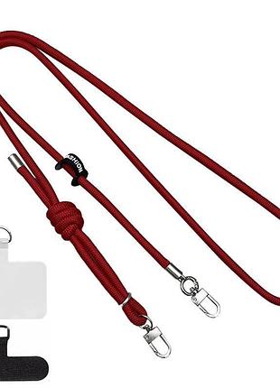 Шнурок с двумя креплениями (8мм) 150см bright red