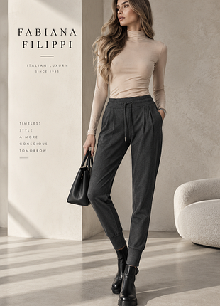 Fabiana filippi люксовые брюки из тонкой шерсти с манжетами