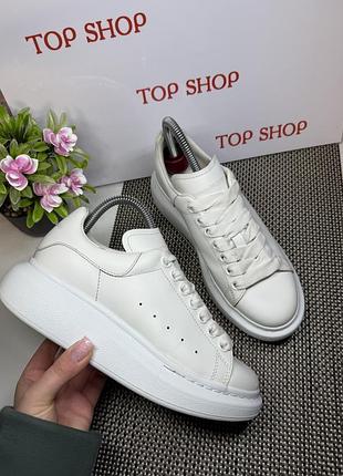 Оригинальные кроссовки кожаные alexand mcqueen