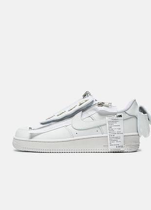 Кросівки nike air force custom zip white