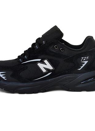 New balance 725 black white чорні з білим термо 37