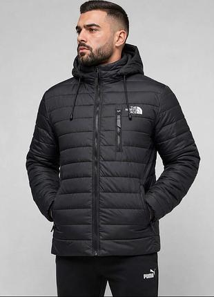 Чоловіча демісезонна стьобана куртка the north face — практична базова модель на весну та осінь.