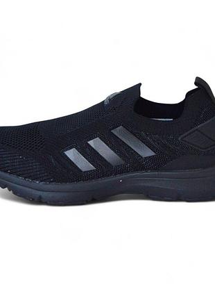Adidas black мокасини