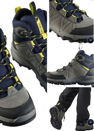 Дитячі трекінгові черевики quechua mh900 waterproof від decathlon