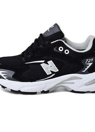 New balance 725 black gray, черные с серым 38