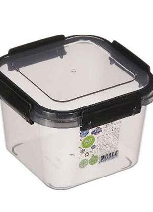 Контейнер пл. 1,85л limited line квадратный, черный тм al-plastik