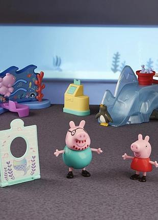 Ігровий набір peppa pig пригода в акваріумі пеппа 4 фігурки 8 аксесуарів hasbro