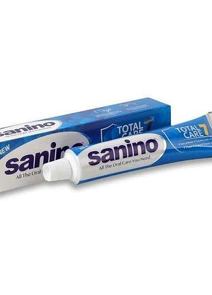 Зубная паста 75мл total care комплексный уход тм sanino