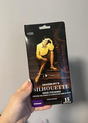 Носки жіночі високі гольфи sainsbury’s silhouette 15 den