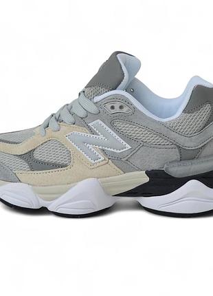 New balance 9060 gray beige серые с бежевым 37