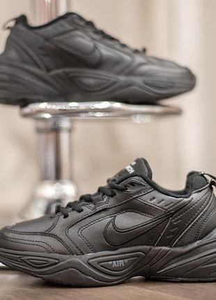 Nike air monarch black черные 38