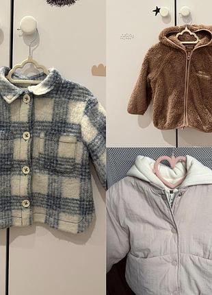 Верхній одяг для дівчинки zara 18-24 92 куртка сороки в клітинку