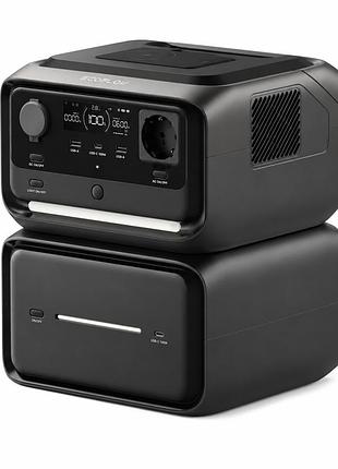 Портативна зарядна станція ecoflow river 3 max plus wireless 858 вт·год 600 вт lifepo4 зі знімним бездротовим павербанком