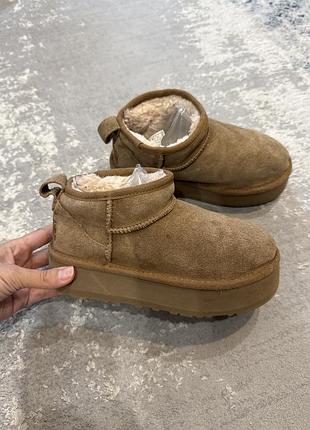 Уггі brown classic ultra mini platform boots 31/32 розмір 2