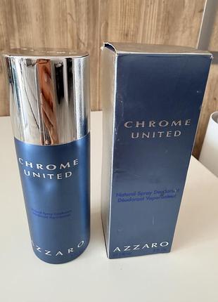Azzaro chrome united дезодорант для чоловіків 150 мл, оригінал