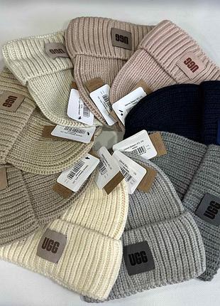 Шапка ugg женская отворотом