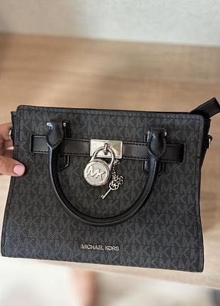 Michael kors hamilton small signature logo satchel