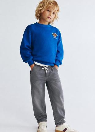 Джинси h&m на поясі-резинці 134, 140