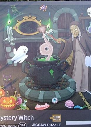Пазлы «mystery witch» на 1000 элементов с тематическим рисунком в стиле хелловин.