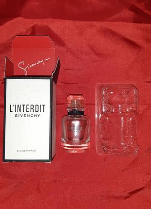 Флакон і упаковка-коробочка живанши l'interdit edp