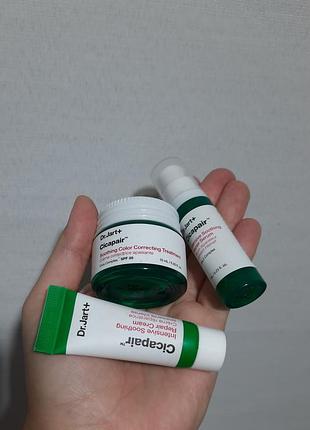 Набір засобів для догляду за обличчям корейська косметика cicapair dr.jart +  з  сонцезахистом spf 30  , строки до 2028 р