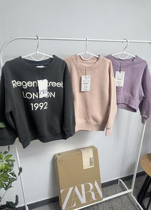 Кофта утеплена теплий світшот світер фліс zara