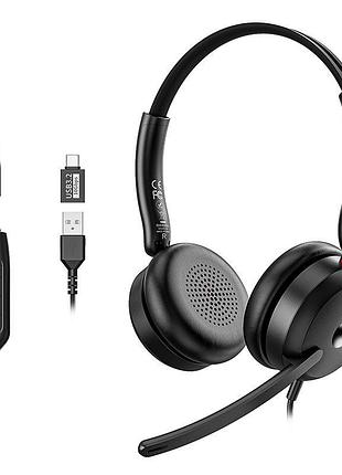Навушники з мікрофоном onikuma x81 дротові 1,8 м type-c/usb-a/3,5 мм чорні