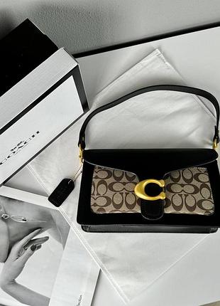 Сумка coach tabby black/beige