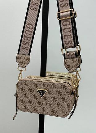 Сумка guess zippy snapshot gold