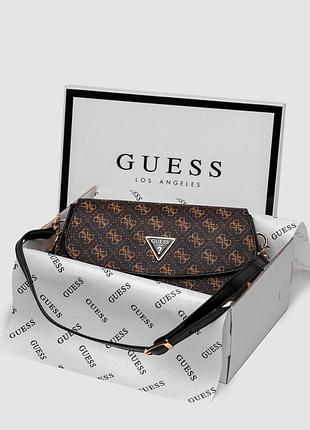 Сумка guess cordelia flap shoulder brown