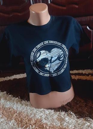 Хлопковая укороченная футболка для девочки!